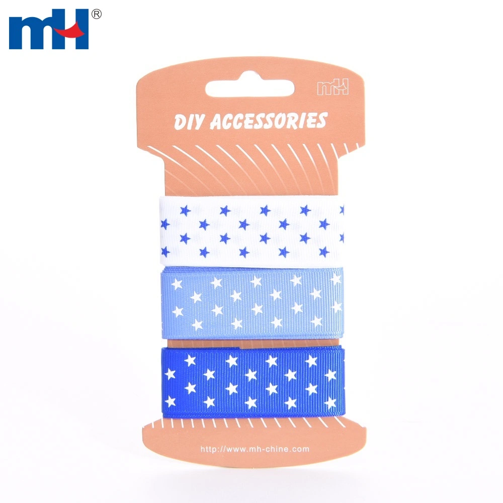 Star Print Grosgrain Ribbons Hair Bow DIY | Ningbo MH China Star Print Grosgrain Ribbons Hair Bow DIY | Ningbo MH China