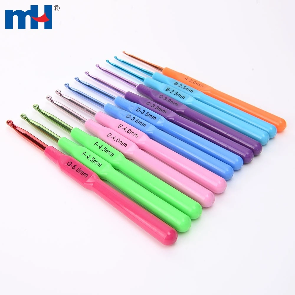 Plastic Crochet Hooks 12pcs Set 2-10mm 