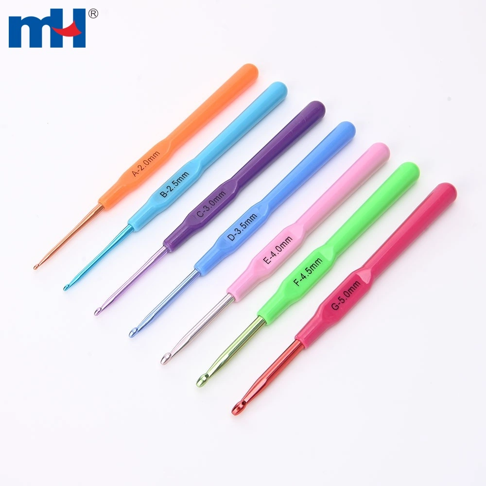 12 Pcs Multi-color Ergonomic Handle Crochet Hooks Set