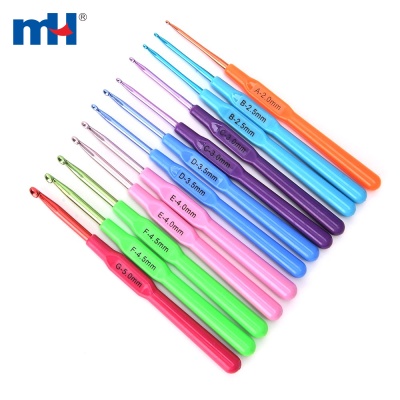 12 Pcs Plastic Crochet Hook Set