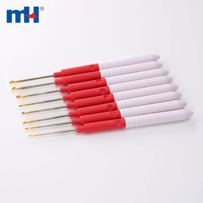 9Pcs Gold Head Crochet Hook Knitting Set