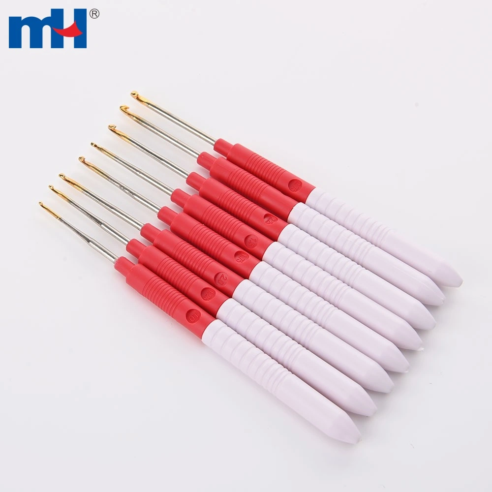 VOANZO 9pcs Ergonomic Crochet Hook Knitting Needles Sewing Accessories DIY Retro Crafts Weaving Sweater Knit Tool