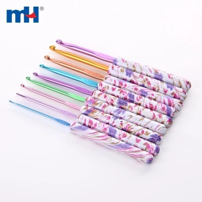 9pcs Handle Printed Crochet Hook Set