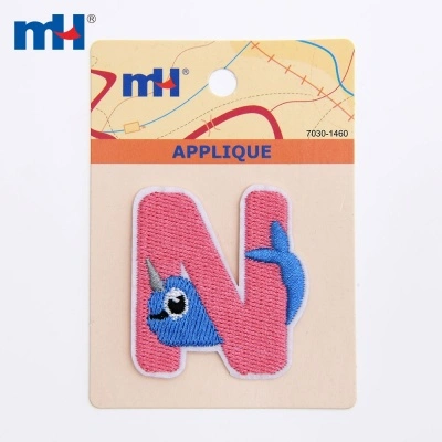 Broderie Alphabet N Patchs
