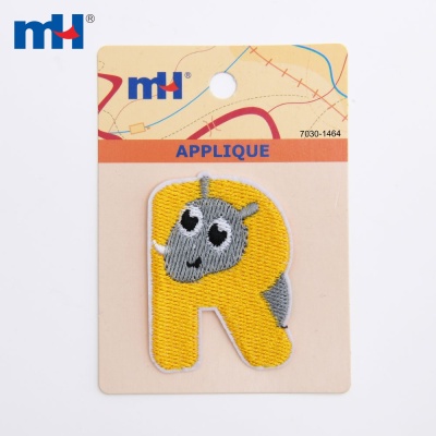 7030-1464-Iron/Sew-On Alphabet R Patches