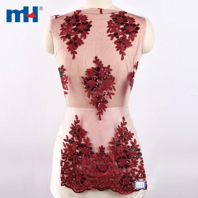 Corded Sequins Mesh Lace Fabric