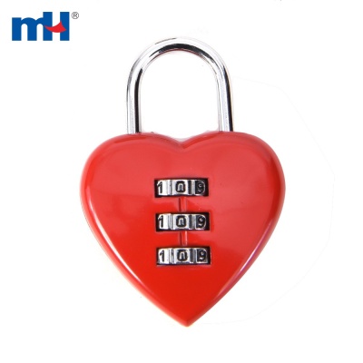 Heart Shaped Combination Padlock