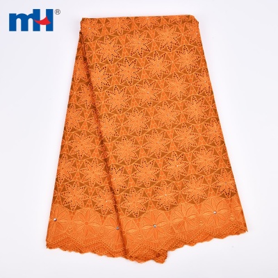 African Swiss Lace Material with Stone