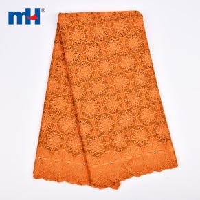 African Swiss Lace Material with Stone