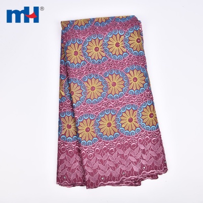 African Swiss Lace Material with Stone