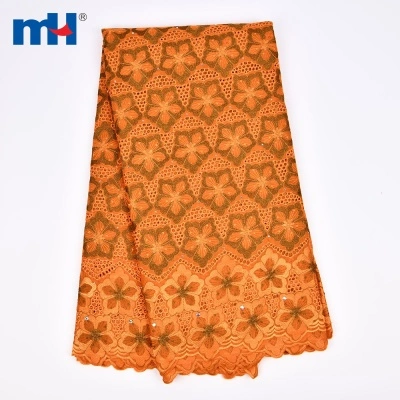 African Swiss Lace Material with Stone