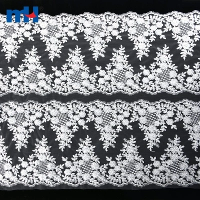 Black Lace Ribbon Floral White Lace Trim Lace Fabric for Wedding