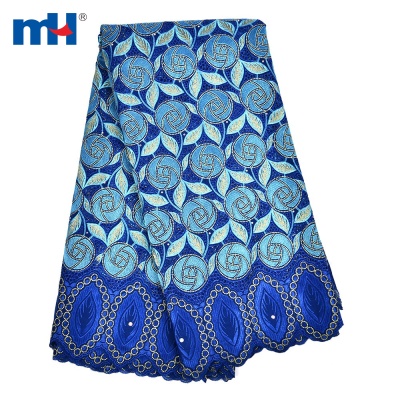 Matériel de dentelle de voile suisse africain
