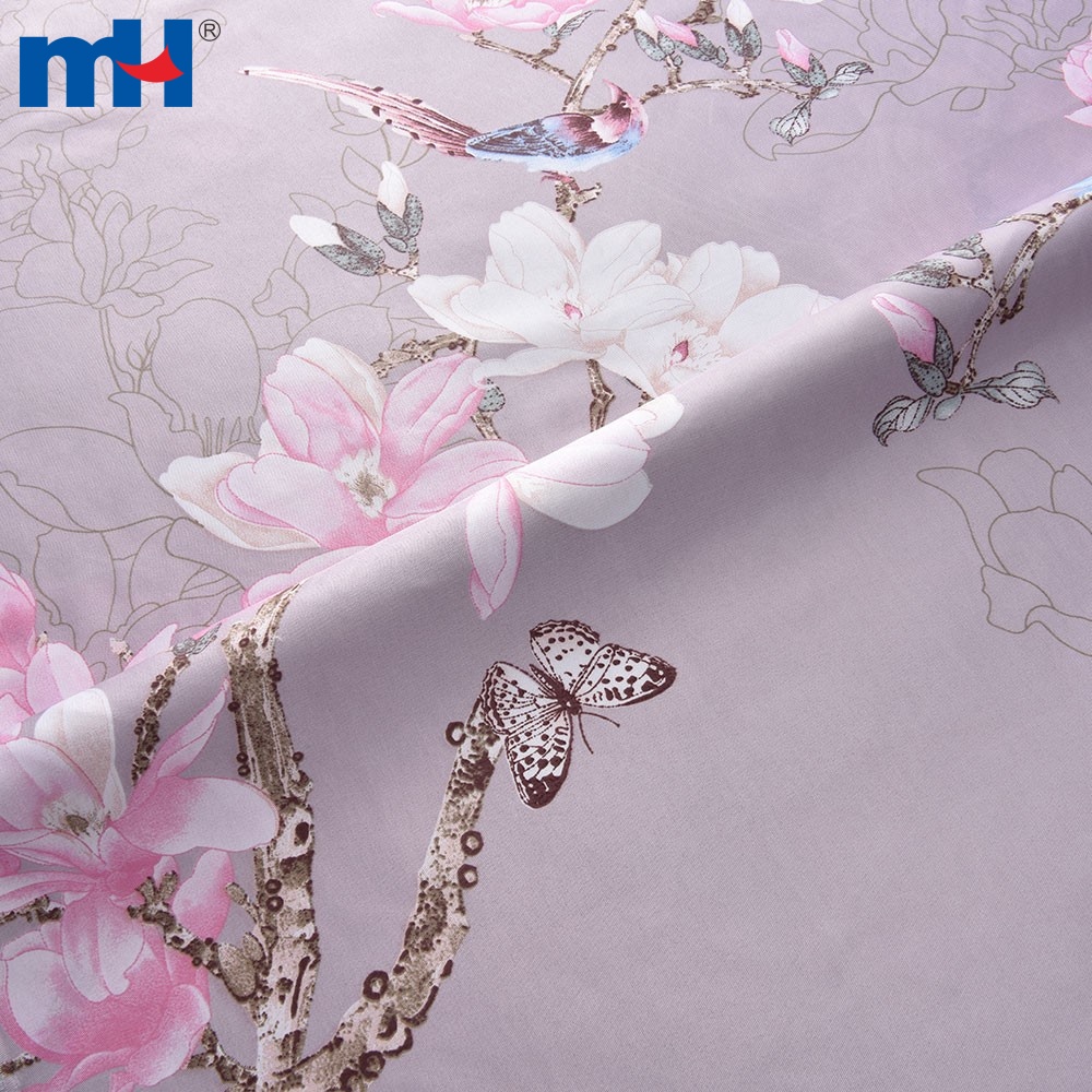 Custom 100 Polyester Floral Printed Bed Sheet Fabric