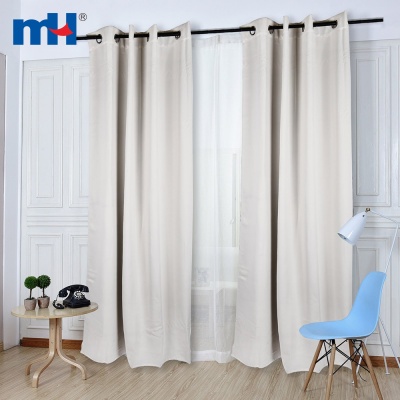 Grey Blackout Curtain Eyelet Ring Top