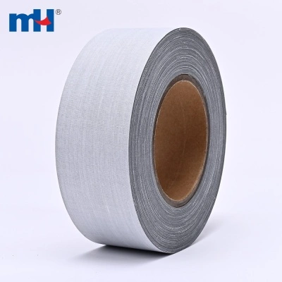 Sew On T/C Silver Lustre Reflective Fabric Tape