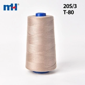 Hilo de coser de poliéster 20S/3 T-80 TFO