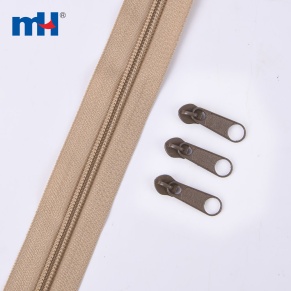 # 5 Fermeture à glissière en nylon à longue chaîne avec curseurs sans verrouillage