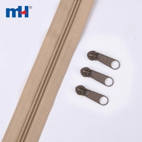 #5 Long Chain Nylon Zipper with Non-Lock Sliders