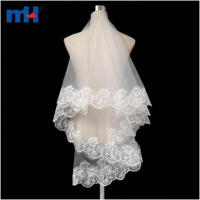 Lace Embroidered Wedding Veil