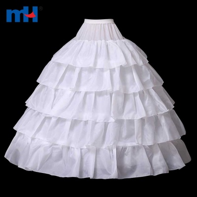 4 Hoop 5 Ruffles Layers Petticoat