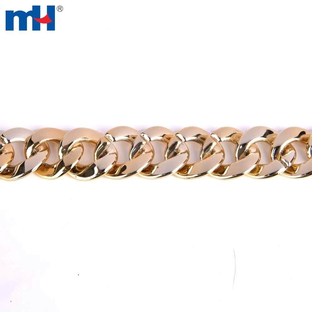 Plastic Chain Gold plated For DIY Bracelet Necklace Jewelry Making