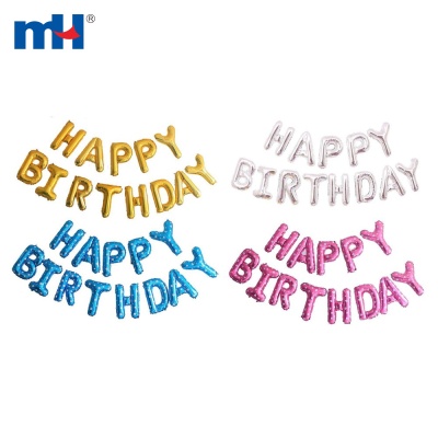 "Happy Birthday" Foil Balloon Set
