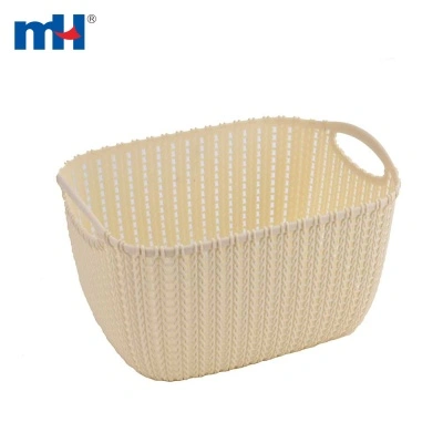 Panier de rangement rectangulaire imitation rotin