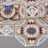 Octagon Ethnic Boho Embroidery Lace Fabric