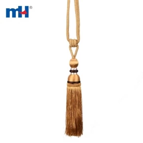 Borla de amarre de cortina dorada de 80 cm