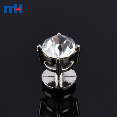 Faceted Crystal Cufflinks Button