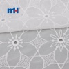 White Cotton Eyelet Schiffli Fabric