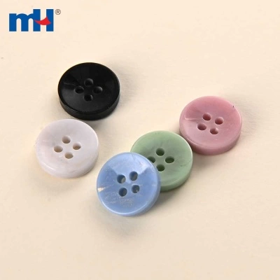 18L 4 Holes Round Resin Shirt Button