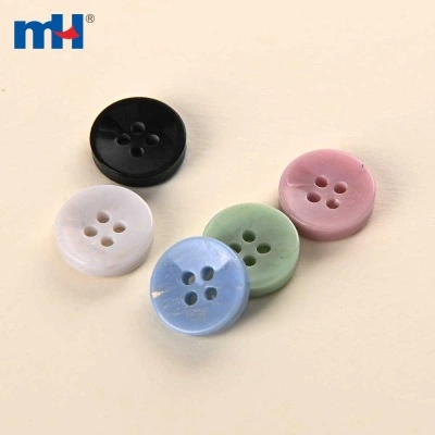 18L 4 Holes Round Resin Shirt Button