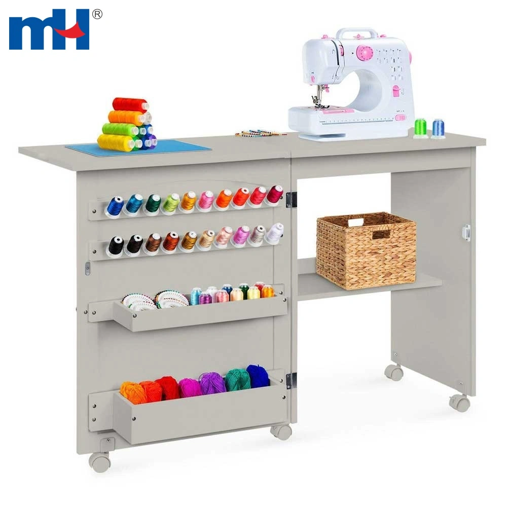 Folding Sewing Table & Craft Table with Storage, Algeria