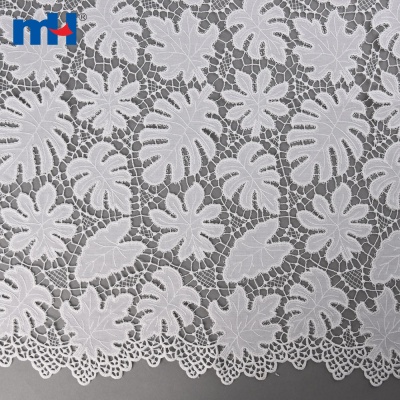 Monstera Leaf Laser Cutted Lace Fabric