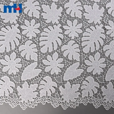 Monstera Leaf Laser Cutted Lace Fabric