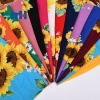 Tela de material de rayón con estampado de girasol 30S