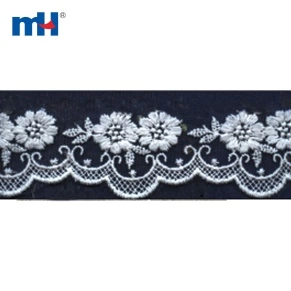 Dentelle en maille d'organza de 4 cm