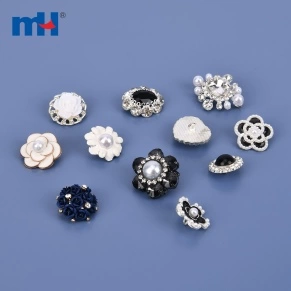 Botón de diamantes de imitación con vástago elegante