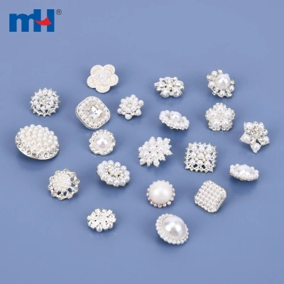Boutons en strass perlés
