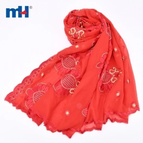 Foulard brodé de strass