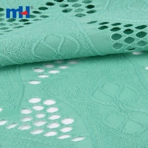 Tissu de dentelle tricoté en polyester