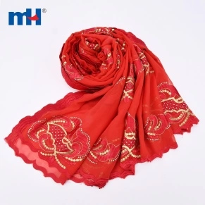 Foulards brodés de strass