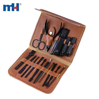 16 Pieces Black Carbon Steel Pedicure Kit