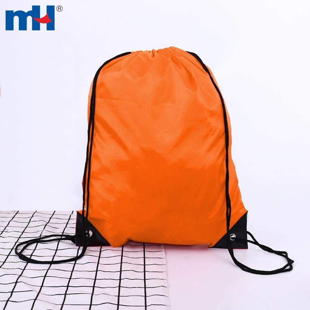 34*42cm 210D Waterproof Polyester Drawstring Backpack Bags