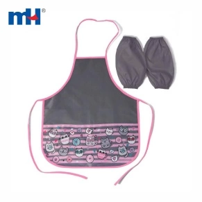 Ensemble tablier et manches de dessin animé 53x44.5 cm, 2 poches