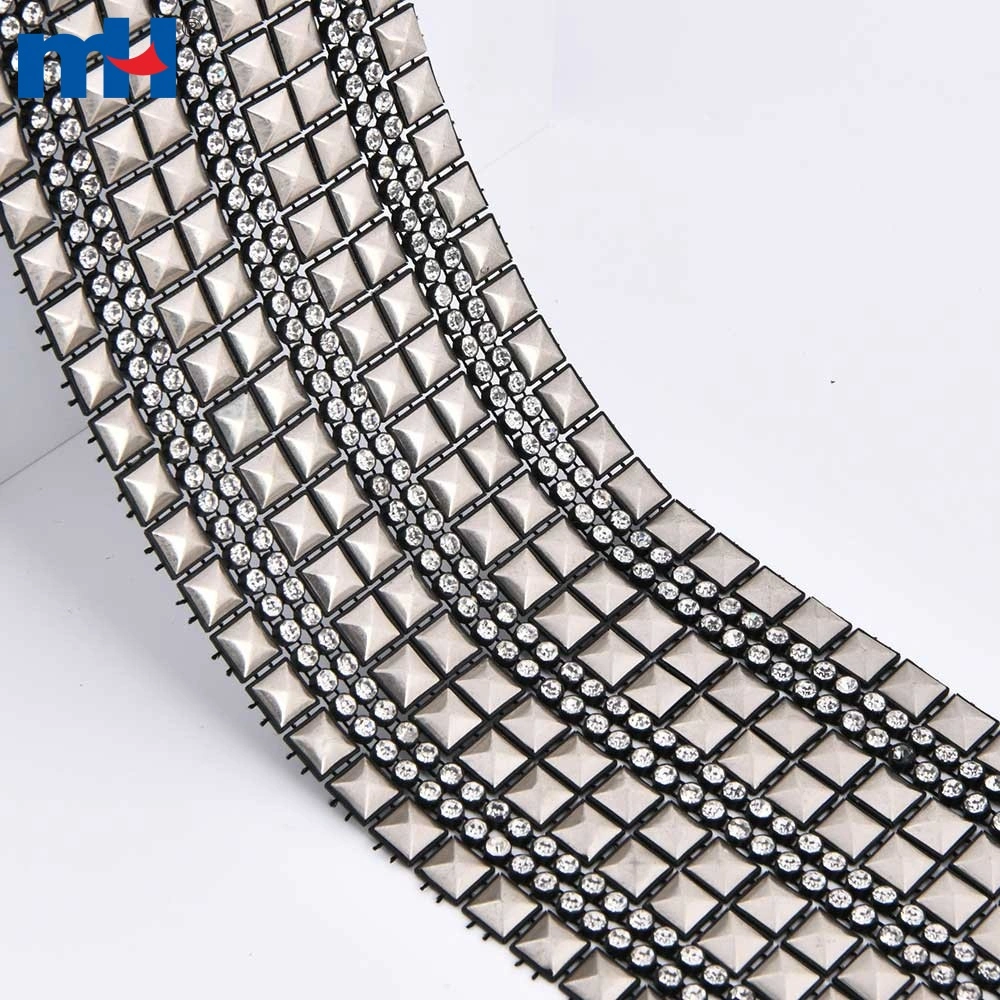 Bewudy Nastro Autoadesivo Con Strass Glitterati - 4 Metri (0,9 Cm) - Rosa - 4