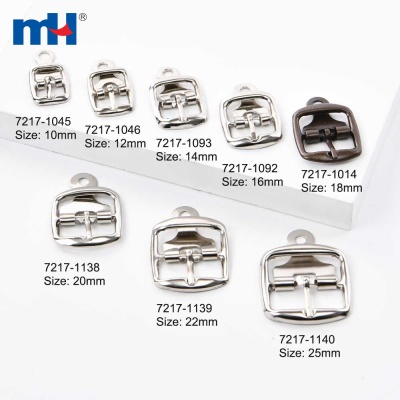 Center Bar Shoe Buckle with Fish Plate
