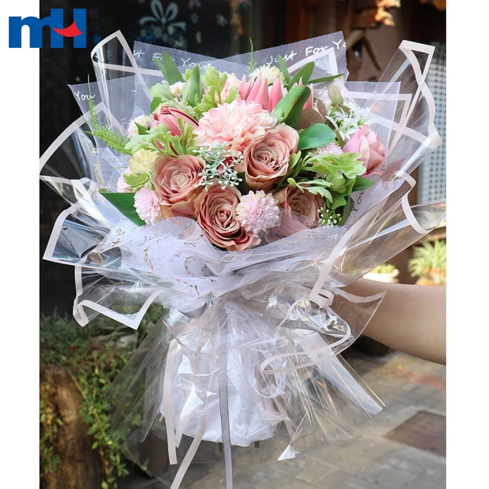 Transparent OPP Waterproof Flower Wrapping Paper for Florist Packaging